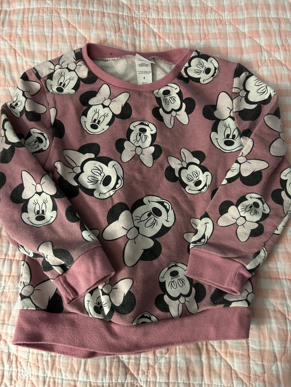 Disney Minnie Mouse girls sweatshirt 6 EUC